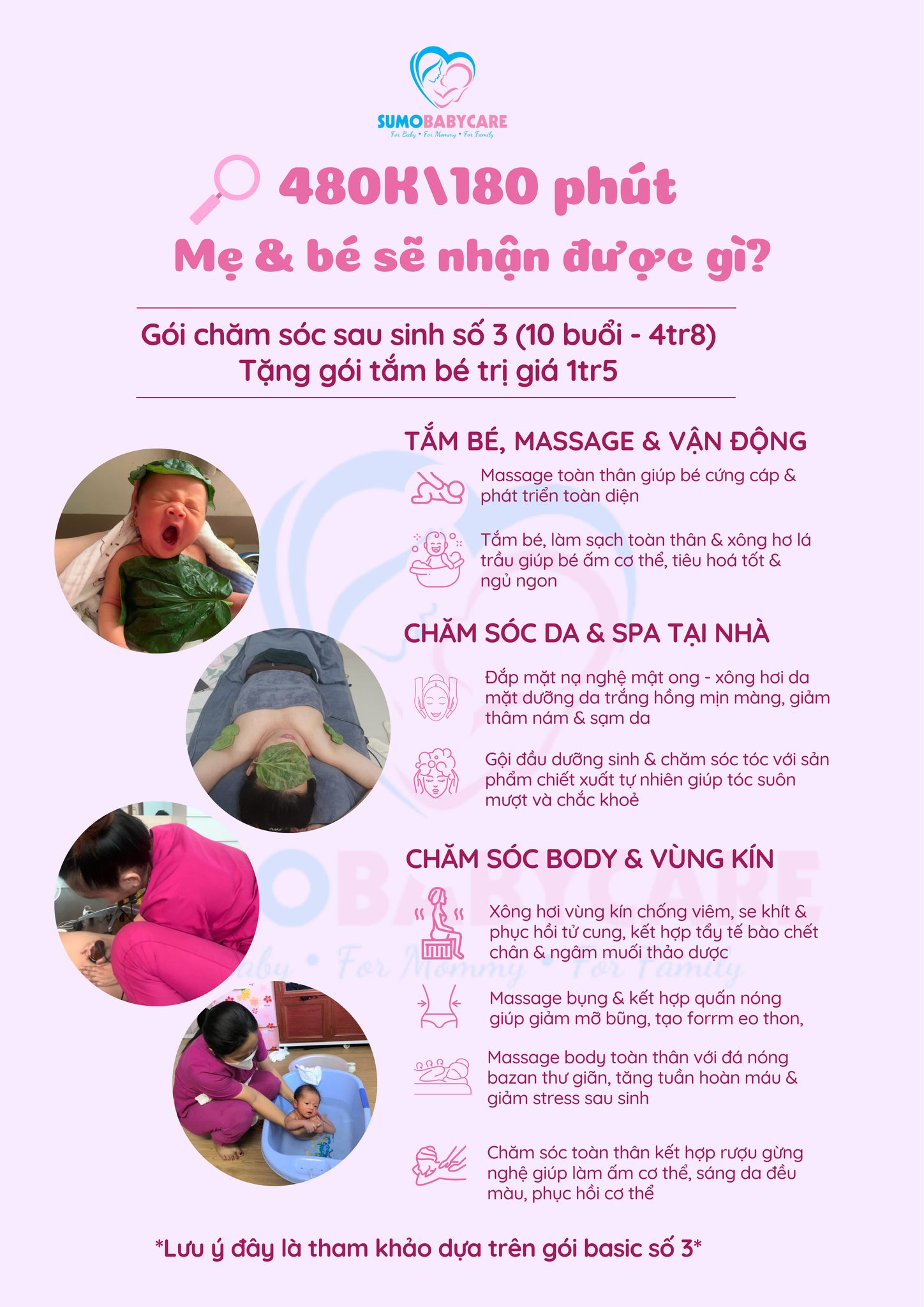 Sinh con chẳng còn lo, SUMO BABY CARE chăm sóc mẹ tròn con vuông